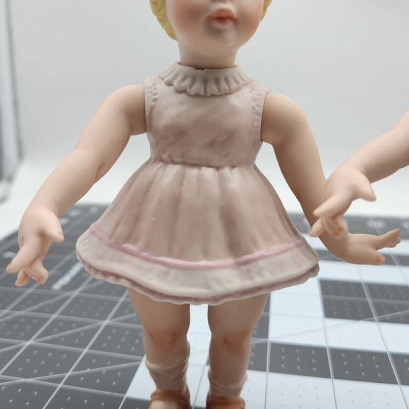 Vintage Toddler Doll Boy And Girl 6.5" 2003 Jointed Poseable Bisque Porcelain - Picture 3 of 9